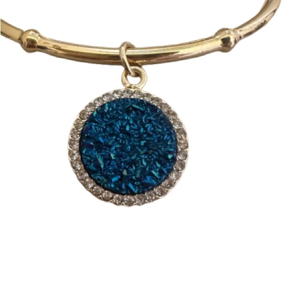 Kate Spade New York Women's All That Glitters Druzy Cuff Bracelet - Blue - Rare - Picture 5 of 11